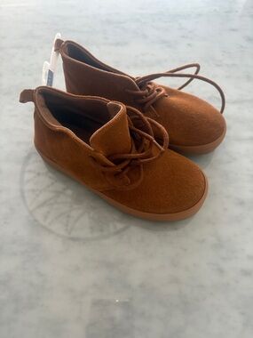 GAP Kids Rust Brown Suede Lace-Up Sneakers